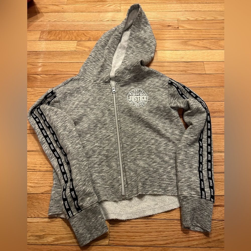 Girls Zip Down Hoodie Size 10 (52% Cotton, 48% Polyester)